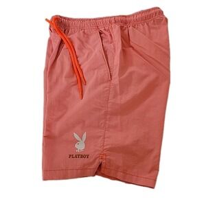 Playboy by Pacsun Men's Swim Trunks‎ ORANGE SMALL Spring Break Bunny